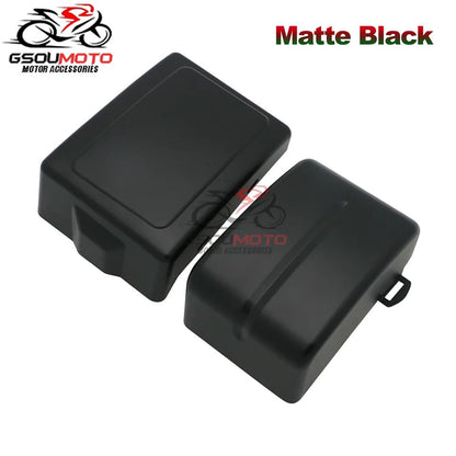 Motorcycle Black Battery Side Fairing Frame Covers Cap For Harley Dyna Street Fat Bob Super Glide Wide Glide Switchback FLD FXD