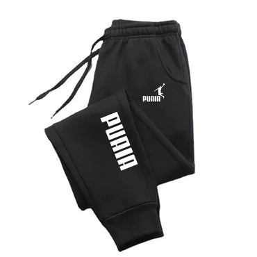 New styles of men's and women's pants for 2025 autumn and winter: sports jogging pants, fitness loose-fitting, printed street pa