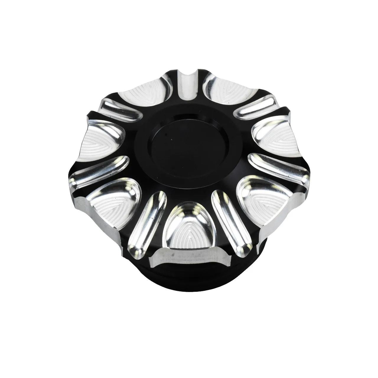 Tampa de combustível/óleo cromada preta para motocicleta Harley Sportster 883 1200 XL XR Iron Dyna Touring Softail FLHR