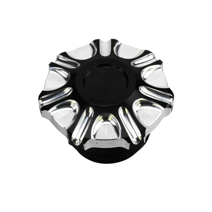 Tampa de combustível/óleo cromada preta para motocicleta Harley Sportster 883 1200 XL XR Iron Dyna Touring Softail FLHR