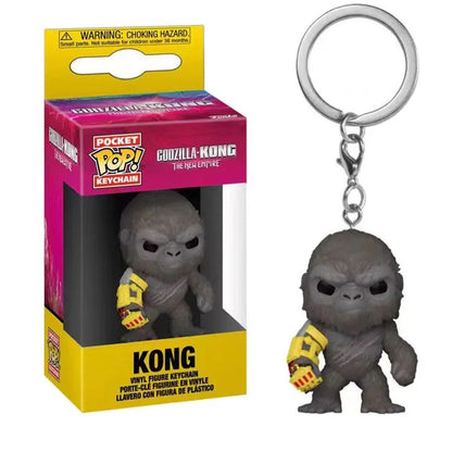 Novo Hot FUNKO POP! Chaveiros Movies O Novo Império Godzilla VS. Kong Keychain Godzilla Kong Action Figure Keychains Brinquedos