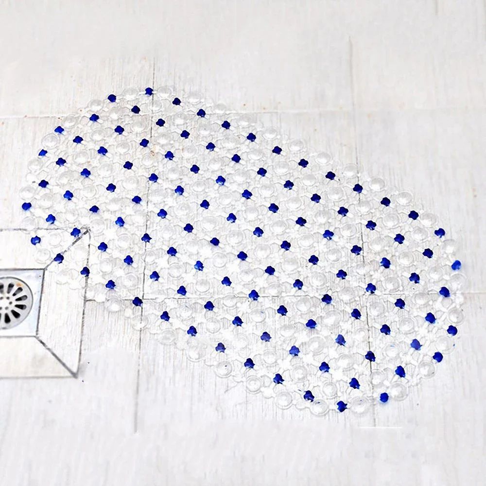 1pc Tapete de Banho Antiderrapante de PVC Retangular Macio para Chuveiro Banheiro Tapete de Massagem com Ventosa Antiderrapante Grande