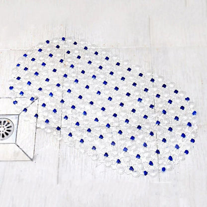 1pc Tapete de Banho Antiderrapante de PVC Retangular Macio para Chuveiro Banheiro Tapete de Massagem com Ventosa Antiderrapante Grande