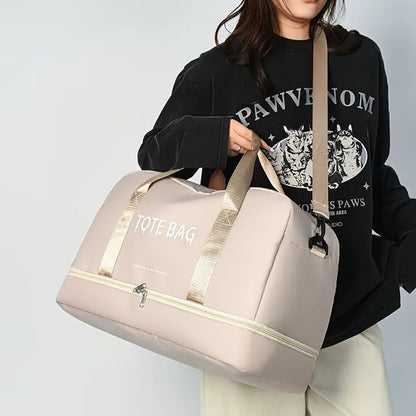 Multifunctional Large-Capacity Travel Duffle Bag with Adjustable Shoulder Strap, Durable Nylon Casual Gym Bag for Sports