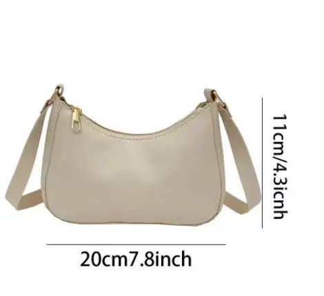 Fashionable and trendy solid-color handbag, simple and new small square bag, stylish and high-quality single-shoulder armpit bag