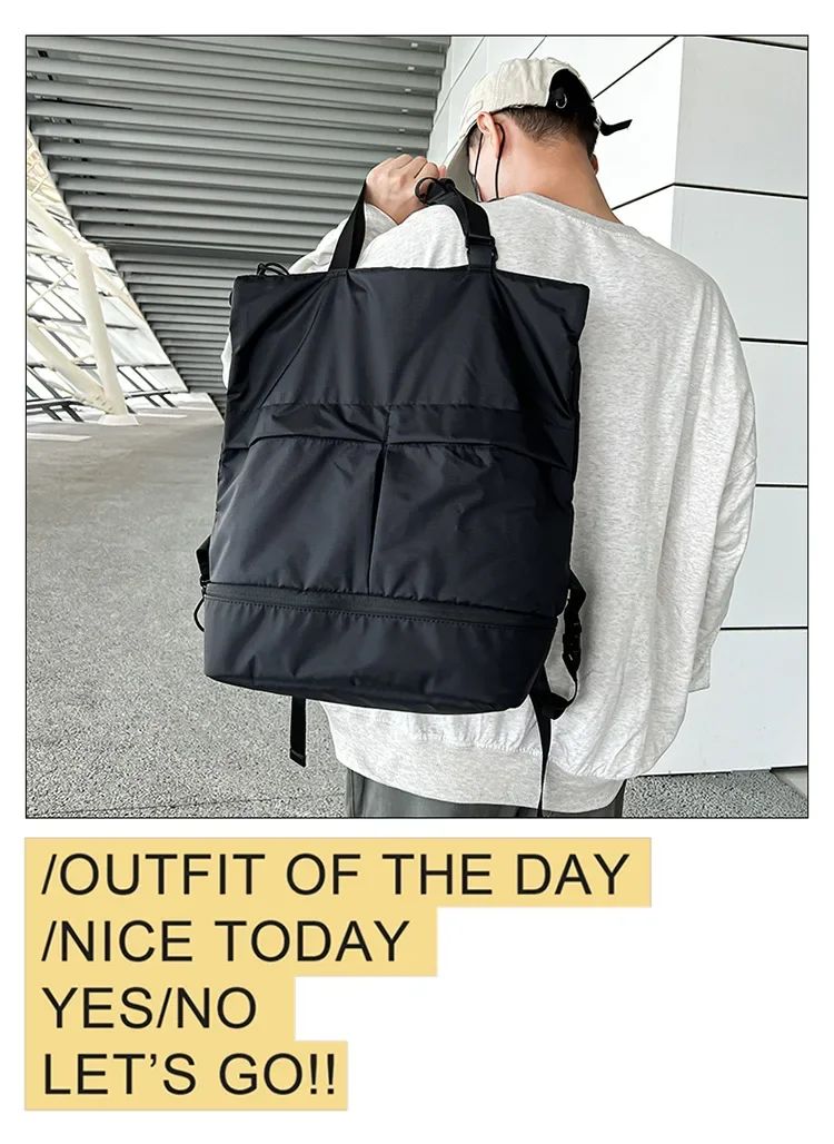 Mochila Unissex de Grande Capacidade Masculina e Feminina Mochilas de Nylon Impermeáveis Esportivas Modernas Mochilas Escolares Portáteis de Lazer Viagem