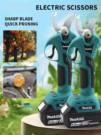 Tesoura de Poda Elétrica a Bateria Makita 18V sem Escovas 45mm Cortador de Galhos 1500W de Alta Potência para Jardim Tesoura de Poda de Árvores Bateria de Íons de Lítio