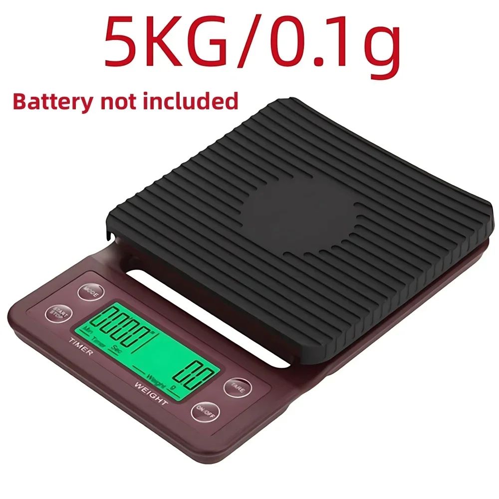 1 peça 3kg 5kg Balança de Café Gotejamento com Timer Balança de Cozinha Digital Eletrônica Portátil Balanças Eletrônicas de Alta Precisão LCD