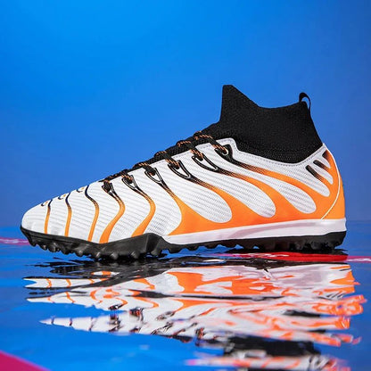 Men Match Non Slip Football Boots Cleats Indoor Outdoor Soccer Shoes Sport Training Long Spikes FG/TF Boys Futsal Comfortable
