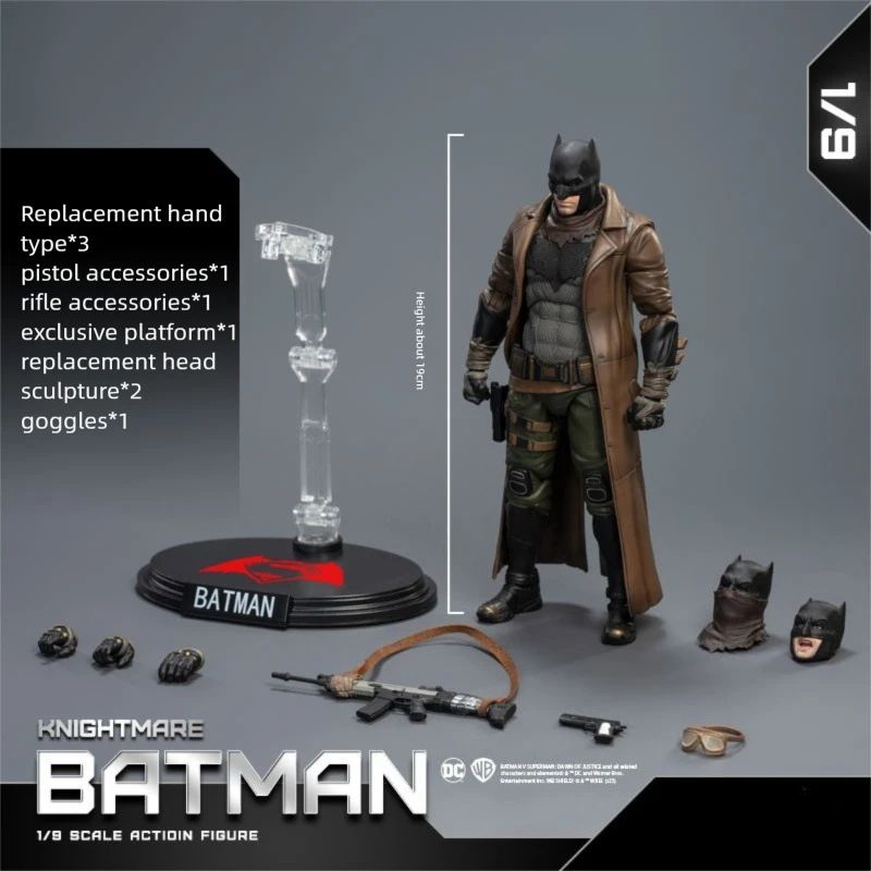 BVS batman Fondjoy Nightmare Desert Batman 19cm Action Figure DC Movie Characters Collectible Model PVC Model Boys Birthday Gift