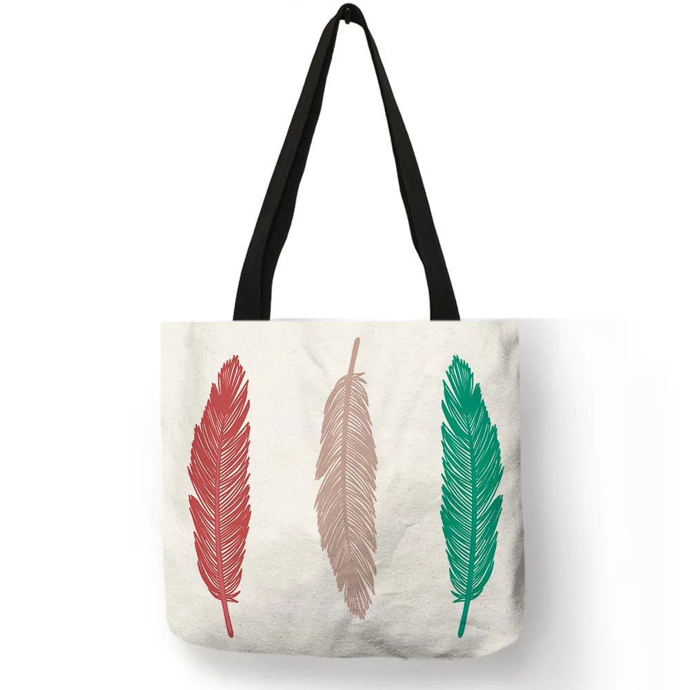 Creative Personalized Tote Bag Colorful Geometric Fish Pattern Printing Handbag Fashion Unisex Practical Casual Travel Package