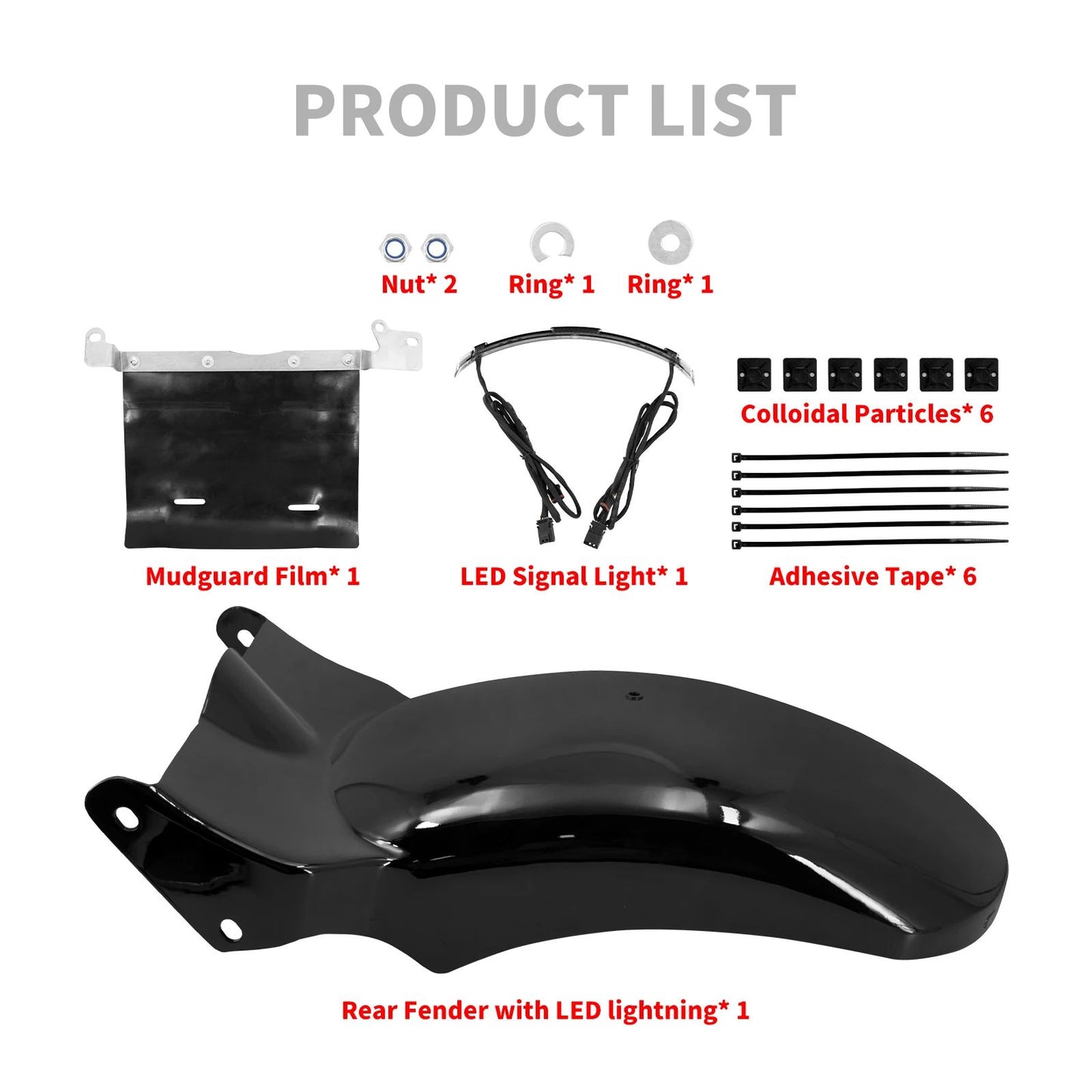 Motorcycle LED Brake Turn Signal Light Rear Fender For Harley Softail Breakout 2013-2023 2024 Fat Boy FXDR Mudguard Lamp Cover