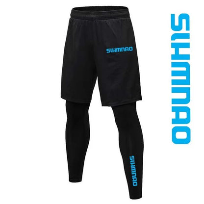 Calça Masculina Casual para Atividades ao Ar Livre 2025 de Secagem Rápida para Pesca, Ciclismo, Caminhada e Calça de Corrida Fitness Elástica Justa de Duas Peças