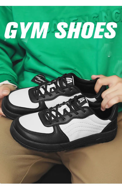 2025 New Mens Casual Shoes Leather Fashion Breathable Sneakers Anti Slip Travel Shoes Lace Up Flats Shoes Comfortable Men Shoes