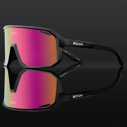 SCVCN Cycling Glasses Bike Mountain Bicycle Hiking Camping Golf UV400 Sunglasses Sport Protection Glasses for Men Women Baseball