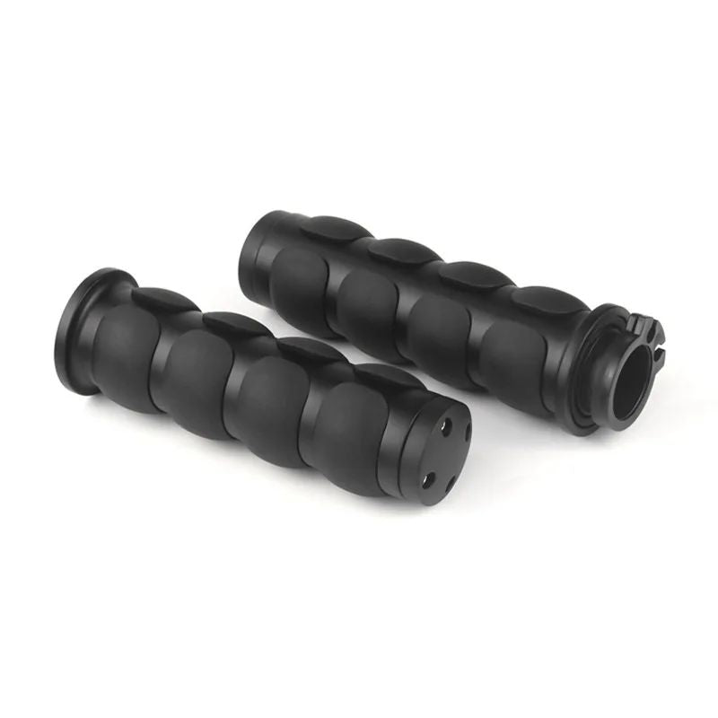 Manoplas Retro para Guidão de Motocicleta 25 MM de Alumínio e Borracha para Harley Touring Softail Fat Boy Sportster XL 883 1200 Dyna