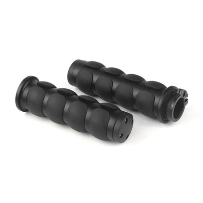 Manoplas Retro para Guidão de Motocicleta 25 MM de Alumínio e Borracha para Harley Touring Softail Fat Boy Sportster XL 883 1200 Dyna