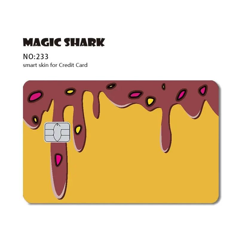 Magic Shark Sugar Daddy Meme Poke Money Funny Sticker Cover Skin Protective for Small Large Chip Credit Debit Card