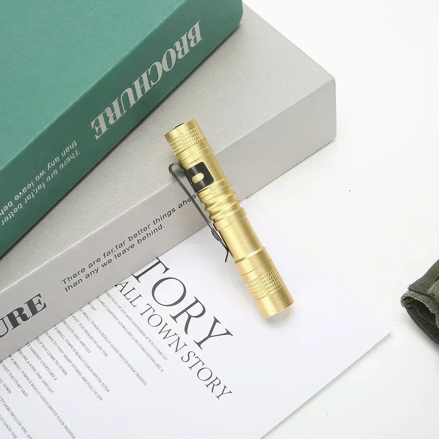 Portable Mini LED Pen Flashlight With Pen Clip Handheld Ultra Pocket Torch Use AAA Battery For Outdoor Camping Emergency Lamp