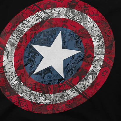 CA Shield Comic Essential T-Shirts Men Disney Captain America Film Vintage Tees Crewneck Short Sleeve T Shirts
