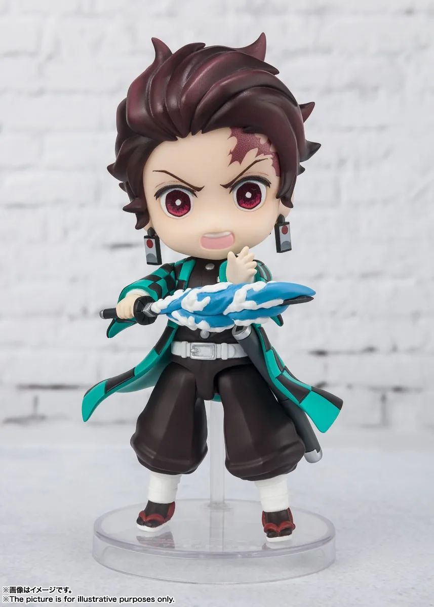 Em Estoque Original Bandai Figuarts Mini Demon Slayer Blade Fornalha Porta Anime Figura Q Versão Bonito Modelo Brinquedos