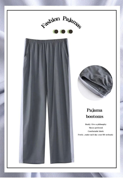 Men's Modal Sleepwear Loose Fit Casual Thin Home Pants Spring Autumn Summer Comfortable Lightweight Men's Drawstring Sweatpants