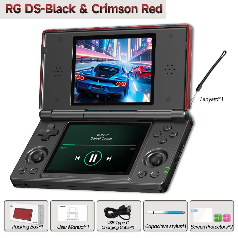 ANPOWN Anbernic RG DS Handheld Game Console Player Dual 4.0 IPS Screen Android 14 Dual App Split Retro Video Game Consoles