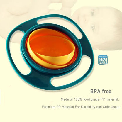 360 Degree Rotating Anti Overflow Feeding Tray Baby Training Rotating Balance Toy Children's Rotating Balance Bowl