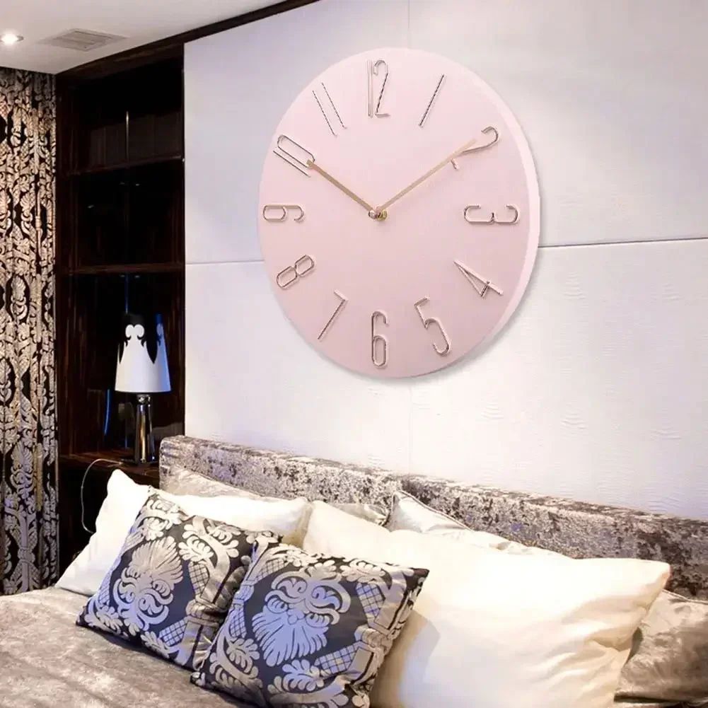 Wall clock living room household hanging fashion clock light luxury modern simple creative hanging wall ultra-quiet minimalist