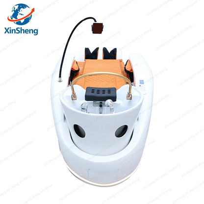 XinSheng Professional Electric Massage Bed Head SPA Salon Massage Table Hair Washing Fumigation Beds Barber Shop Smart Furniture