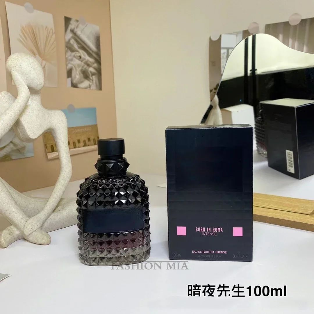 100ml Quente Marca Perfume Designer Garrafa de Vidro Mr Darkness Longa Duração Rosa Eau