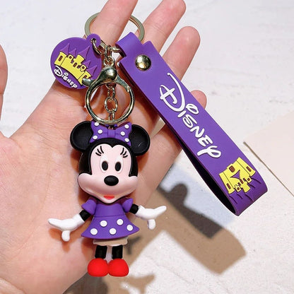 Disney Anime Mickey Chaveiro Desenho Animado Stitch Fofo Minnie Chaveiro Estudante Bolsa Pendurada Chaveiro Carro Tudo-a-ver Presentes de Natal