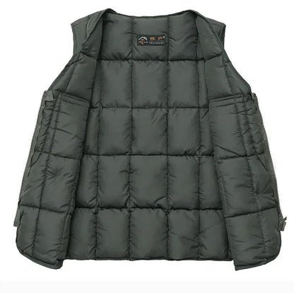 Jaqueta Colete Masculino de Inverno Grosso Quente com Vários Bolsos, Colete de Pesca de Caça, Colete Tático Masculino ao Ar Livre, Casacos Quentes Sem Mangas com Zíper
