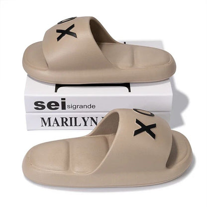 New Men slippers Non-Slip Slide Sandals Thick Soft Platform House Shoes Men Indoor Outdoor Shower Bathroom Slipper Casual Shoes