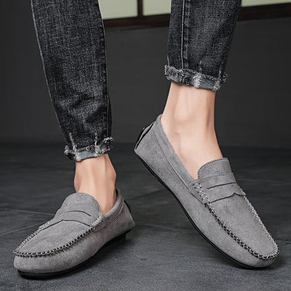 Fashion Suede Men Casual Shoes Breathable Comfort Slip-on Mens Driving Shoes Luxury Brand Men Loafers Mens Lazy Shoes Moccasins