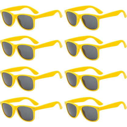 1/8pcs Neon Colors Party Sunglasses Black Studs Retro Unisex Rainbow Street Shot Gift Wedding Favors for Guests