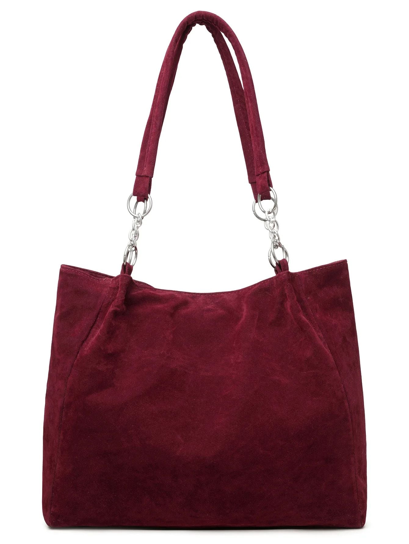 European American Autumn Winter Large Capacity Suede Women's Bag, Vintage Handbags Women Shoulder Bag, Retro Faux Suede Tote Bag