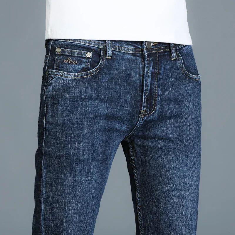 Mens High Quality Jeans Fashion Straight Denim Pants Men Classic Casual Jeans Male Plus Size Denim Trousers Ripped Jeans 28-40