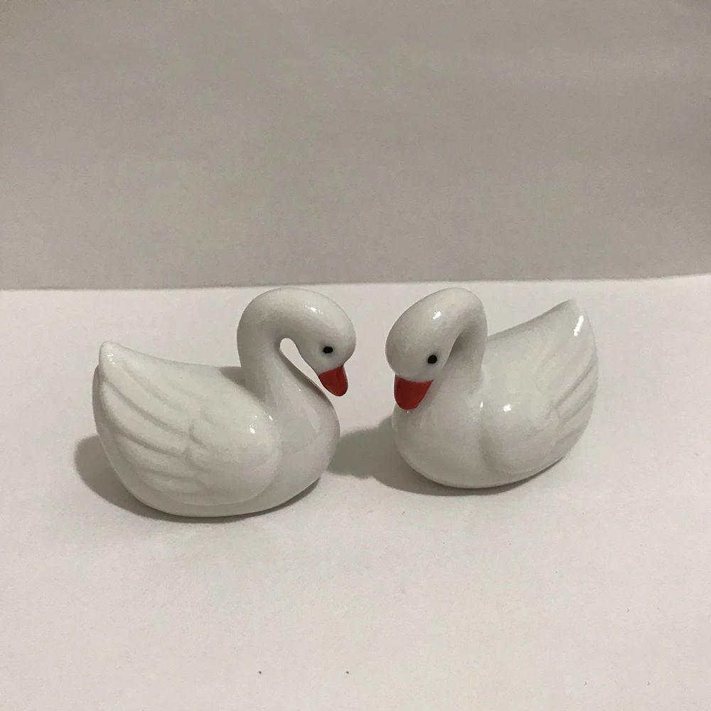 3 peças de suporte fofo de cerâmica de cisne e pato para pauzinhos, garfos, colheres, suporte de rack para utensílios de mesa de cozinha