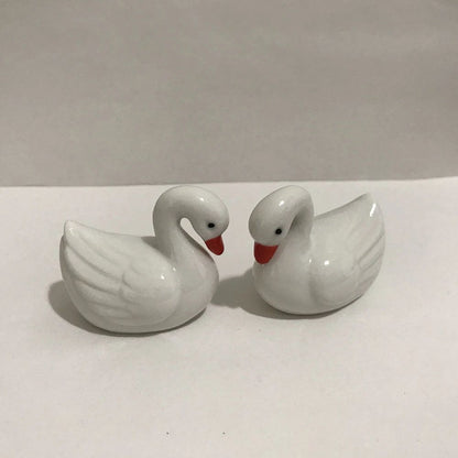 3 peças de suporte fofo de cerâmica de cisne e pato para pauzinhos, garfos, colheres, suporte de rack para utensílios de mesa de cozinha