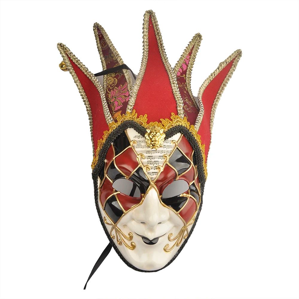 Venetian Comedy Mask Exquisite Decoration Jester Masks