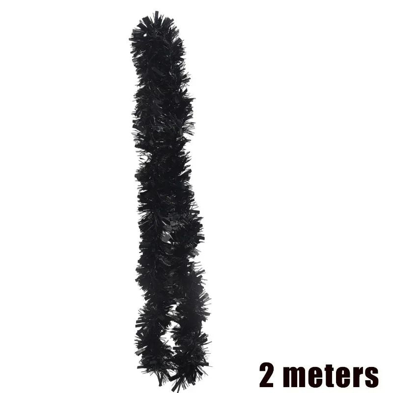 2/20M Christmas Tinsel Garland DIY Xmas Tree Hanging Ornaments Ribbon Wreath Christmas Ornaments Garland DIY Party Decoration