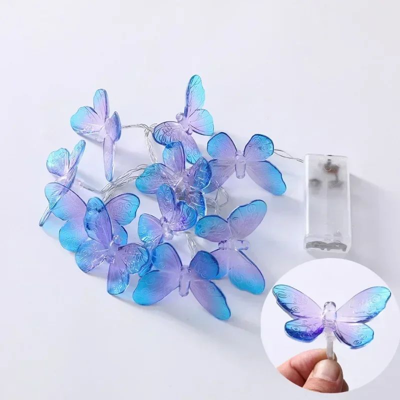 1.5M Butterfly LED Fairy Light String Garland Girls Butterfly Brithday Party Wedding Spring Home Decorations Kids Christmas Gift