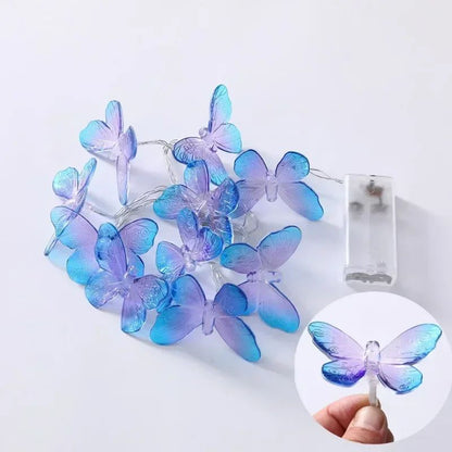 1.5M Butterfly LED Fairy Light String Garland Girls Butterfly Brithday Party Wedding Spring Home Decorations Kids Christmas Gift
