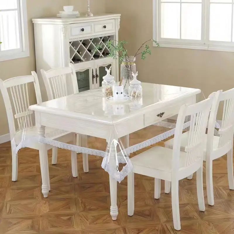 Tablecloth, Thin Transparent Plastic, Oil-Proof Wiping Tablecloth for Dining Tables, Parties, Camping(Odorless)
