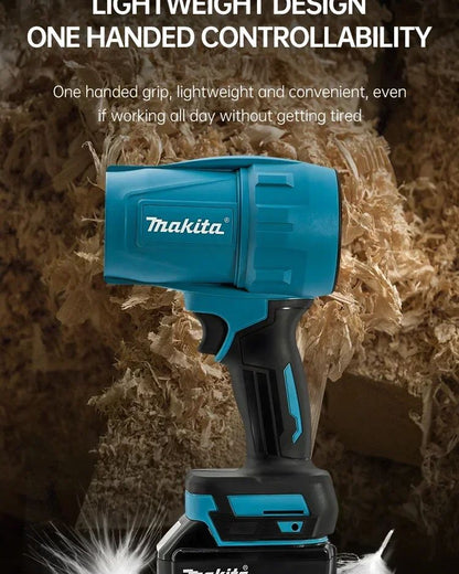 Soprador Turbo Jet Fan Makita 30000RPM Violento, Ventilador Elétrico 18V, Velocidade de Vento Turbo Recarregável com Luz, Ferramenta para Limpeza de Carros