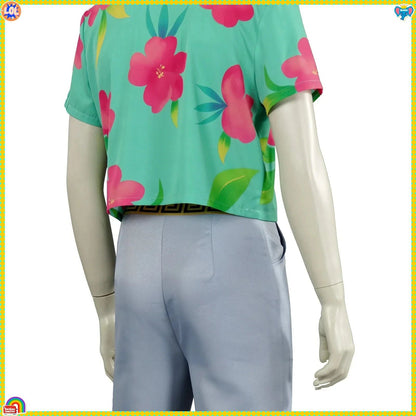KPp Boys Abby Cosplay Floral Shirt Wig Hat 2026 Disfraz Soda Pop Costume Kids Men Halloween Party Clothes
