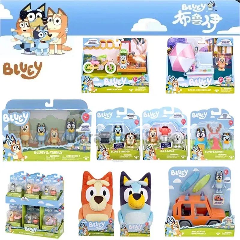 Boneco Moose Bluey Friends Anime Desenhos Bluey Bandit Chilli Bingo Família Brinquedo de Pelúcia Coleção Casa Boneca de Presente