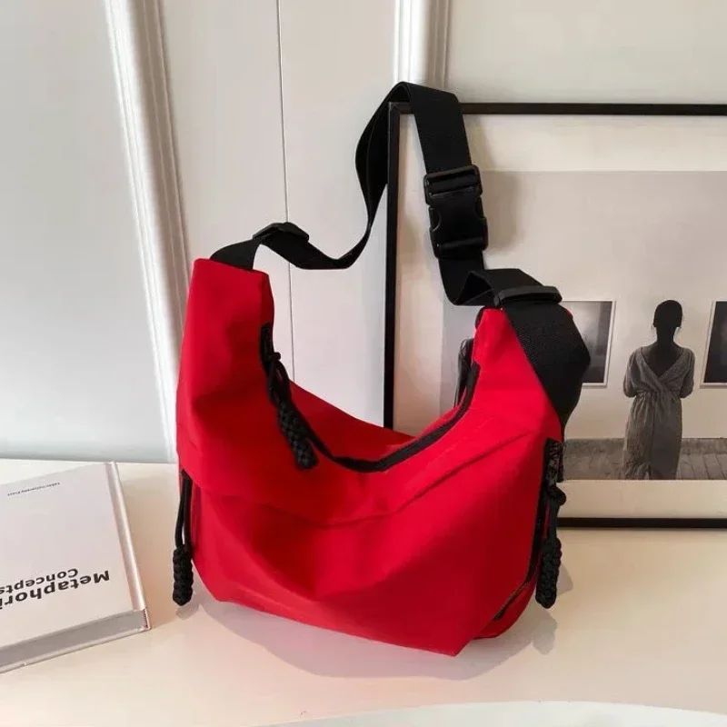 Fashion High Capacity Solid Color Single Shoulder Totes Bag Nylon Hobos Crossbody Bags Solid Casual Zipper Women's Bags