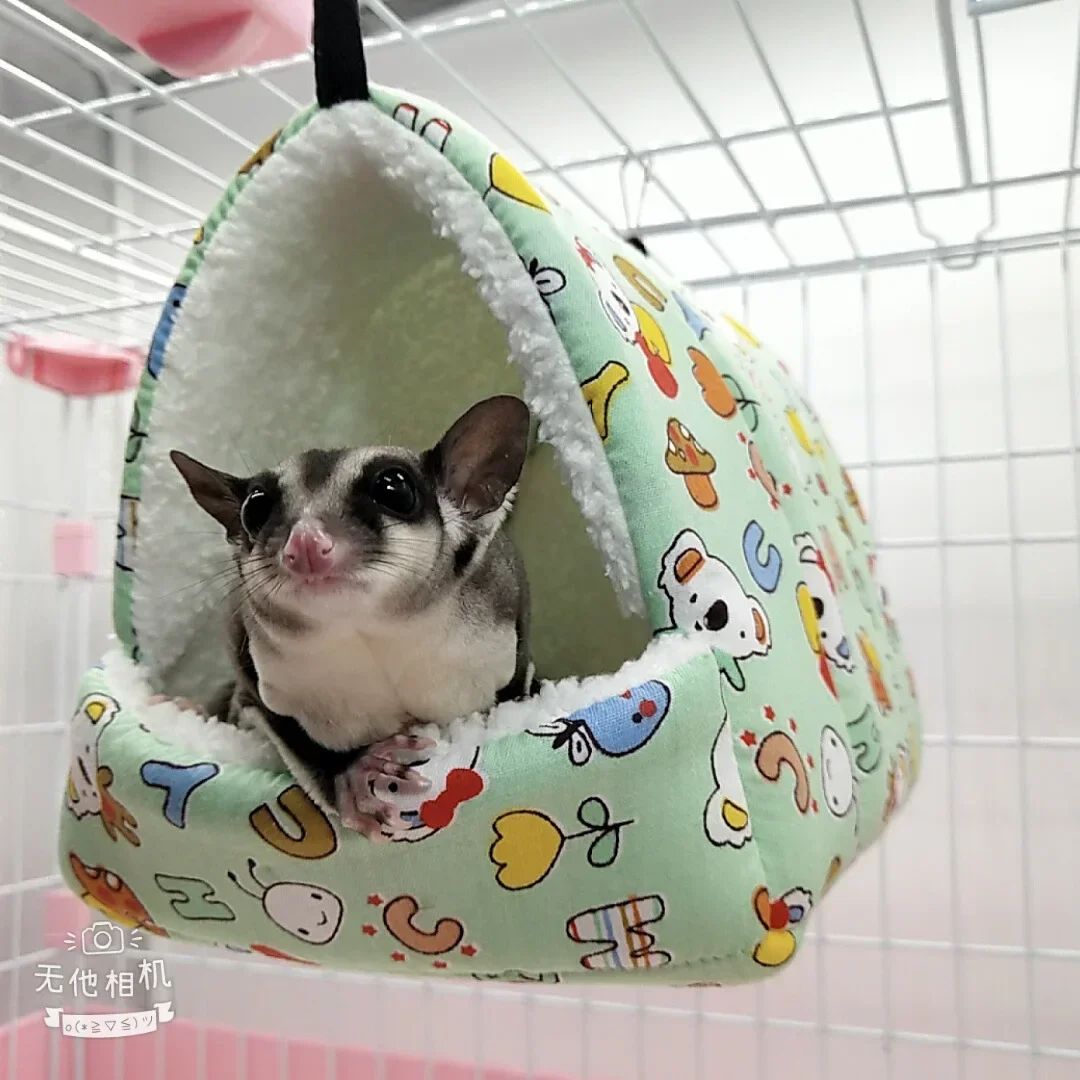 Ninho de Hamster Bolsa de Mel Esquilo Ramo de Flor Brilhante Porquinho-da-índia Porco-da-holanda Gato Longo Suprimentos de Aquecimento de Inverno para Animais de Estimação Gaiolas de Algodão